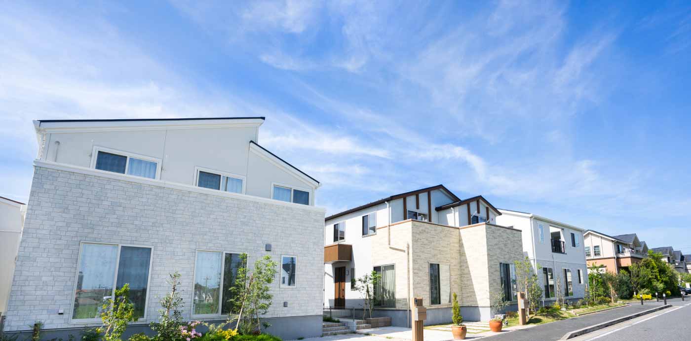 Row of detached houses